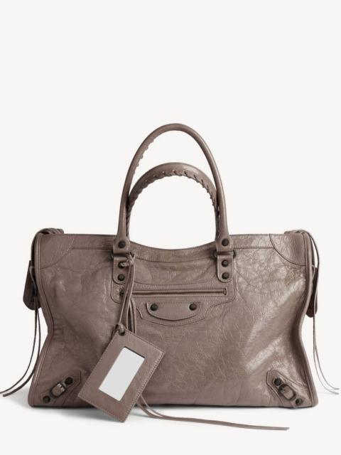 BALENCIAGA Men's Le City Bag Large in Dark Noix