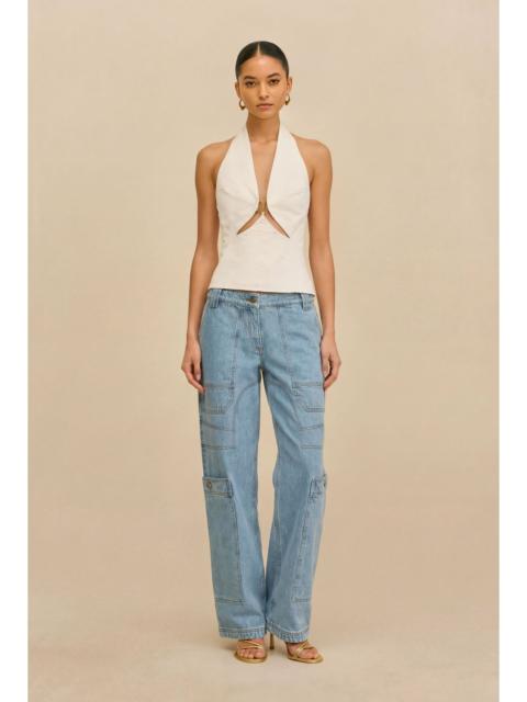 Cult Gaia WYNN LOW RISE DENIM PANT
