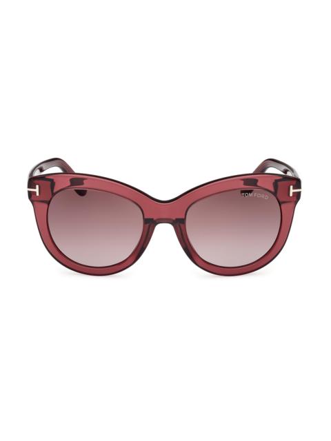 TOM FORD Women's Odette 53MM Butterfly Sunglasses - Wine