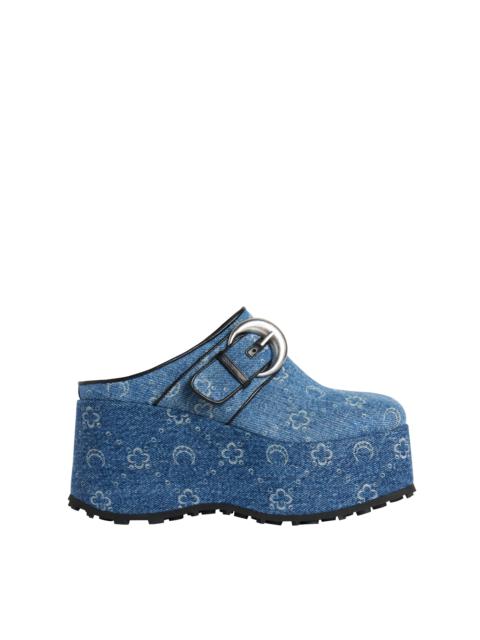 Marine Serre Denim Moonogram Clog