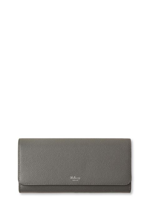 Mulberry Continental Wallet Small Classic Grain (Charcoal)