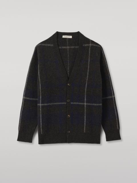 Johnstons of Elgin Mack Grey Brushed Cashmere-Silk Cardigan