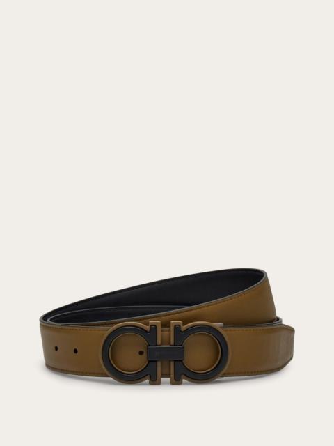 FERRAGAMO Reversible and adjustable Gancini belt