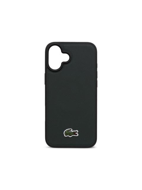 LACOSTE logo-patch textured iPhone 16 case