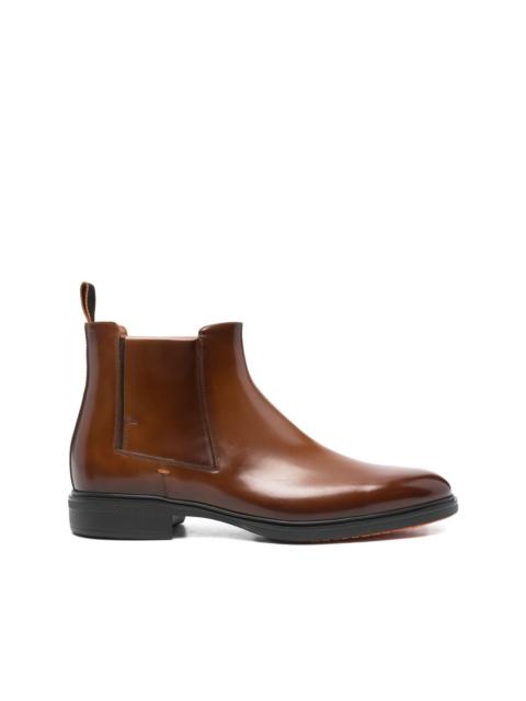 Santoni leather chelsea boots