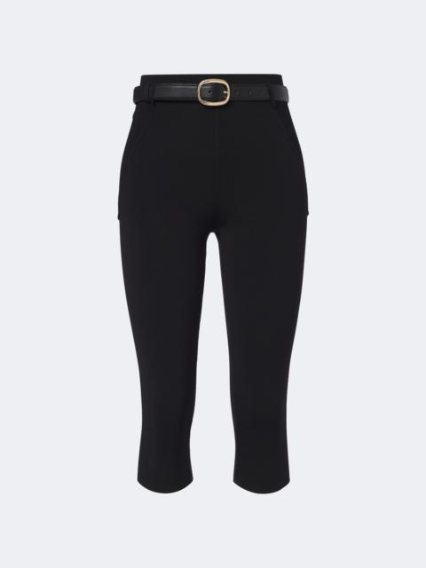 self-portrait Belted knitted capri pants
