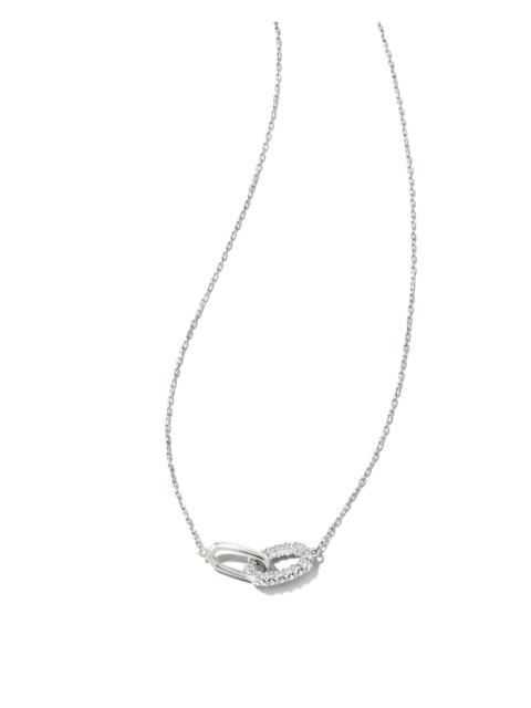 KENDRA SCOTT 0.24 ct Elisa 14k White Gold Interlocking Pendant Necklace in White Diamond