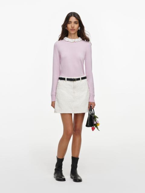 self-portrait Pink Flower Light Knit Jumper