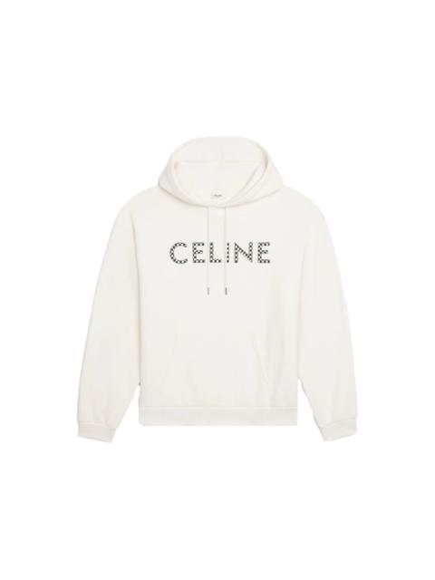 CELINE Celine Loose Sweatshirt In Cotton Fleece With Studs Off White