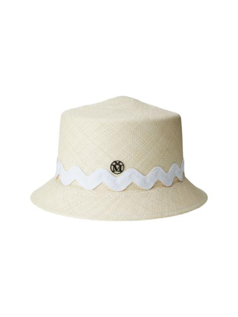 MAISON MICHEL Arsene straw bucket hat