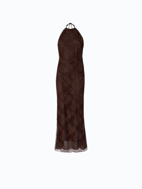 PINKO LONG SLIP DRESS WITH LACE