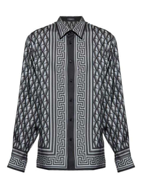 VERSACE geometric-pattern shirt