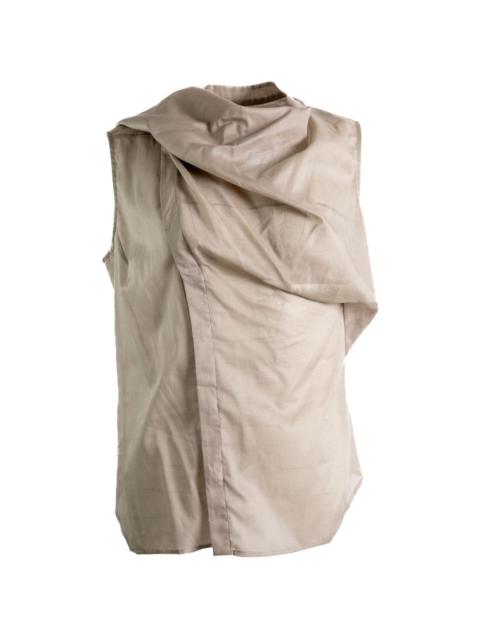 Rick Owens draped sleeveless shirt