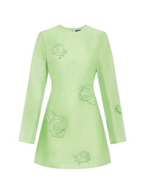 LEO LIN Suzanne appliqué-details mini dress