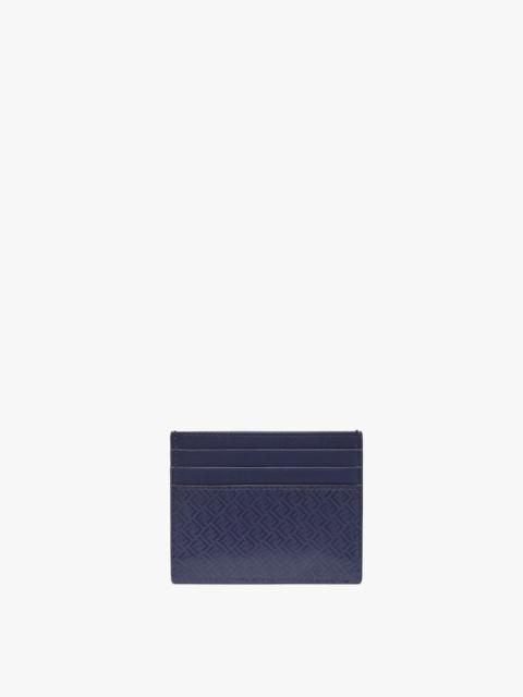 Blue leather card holder