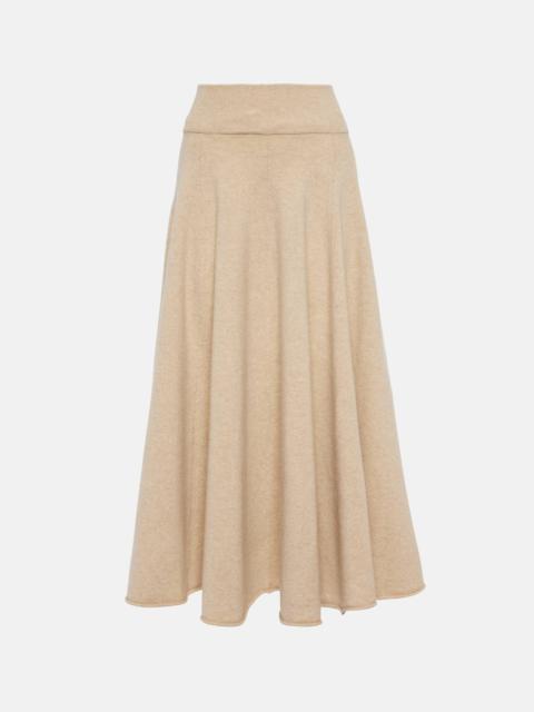extreme cashmere N°313 Twirl cashmere-blend midi skirt