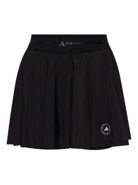 pleated logo-detail mini short-skirt