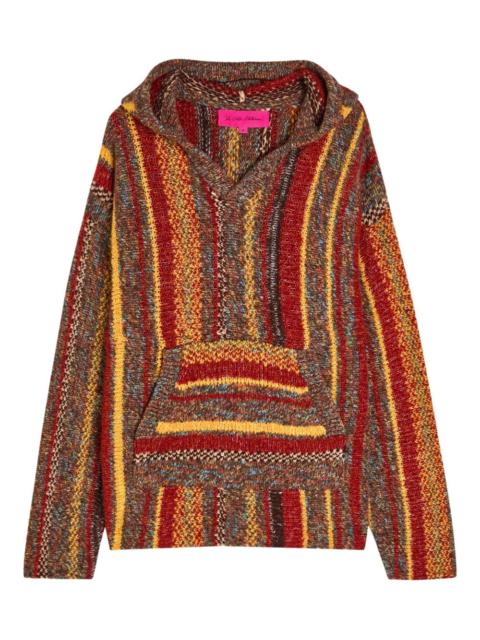 The Elder Statesman striped hooded sweater