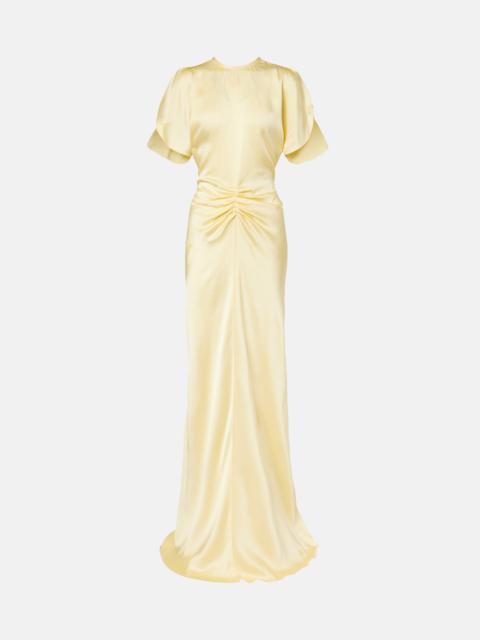Victoria Beckham Gathered crêpe satin gown
