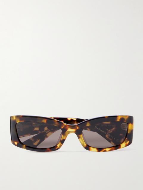 Oliver Peoples + Khaite 1989c Rectangular-frame Tortoiseshell Acetate Sunglasses