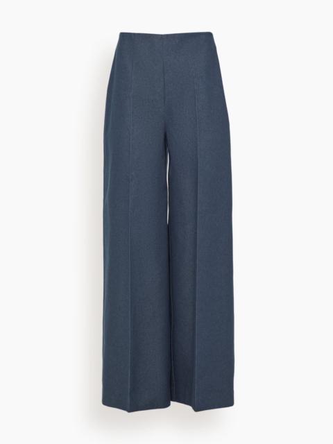 RÓHE Palazzo Leg Shaped Denim Trousers in Indigo