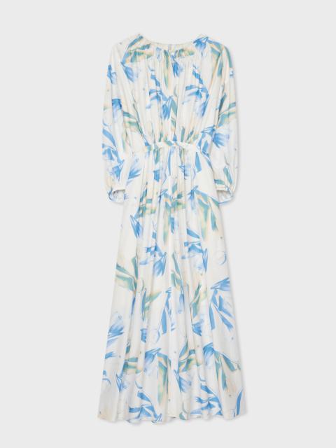 Women's 'Tulip' Print Cotton-Silk Blend Dress