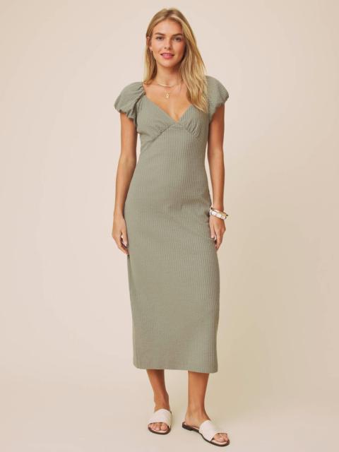 Splendid Dawn Puff Sleeve Midi Dress