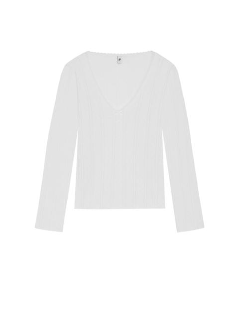 Cou Cou The Scoop Long Sleeve White