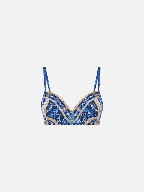 CAMILLA SWEETHEART NECK UNDERWIRE MOULDED BIKINI TOP SWEET SACRÉ BLEU