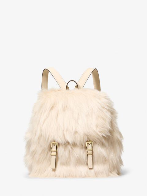 MICHAEL KORS Quinn Medium Faux Fur Backpack