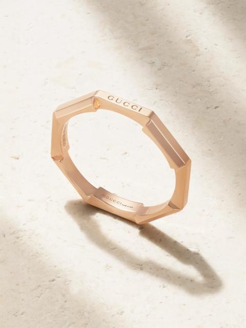 GUCCI Link To Love 18-karat Rose Gold Ring