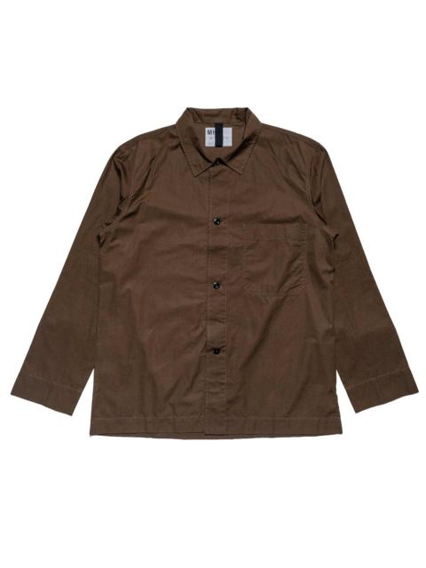 MARGARET HOWELL MHL PJ Shirt Compact Cotton Poplin Carob