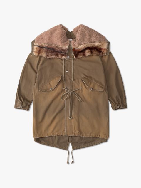 Rhude FUR HOODED PARKA JACKET