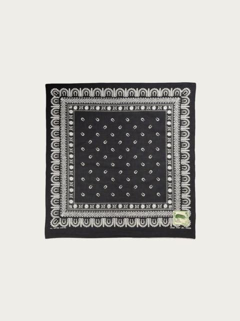 Kapital Fastcolor Selvedge Bandanna (HORSE SHOE) - Black