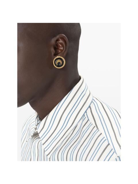 Marine Serre button charm stud earrings
