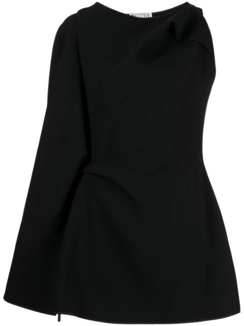 MATICEVSKI Prefix cape-sleeve asymmetric minidress