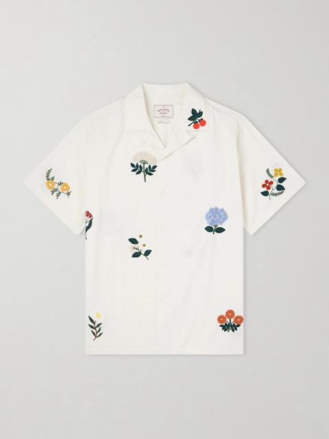 Portuguese Flannel Embroidered Organic Cotton Shirt