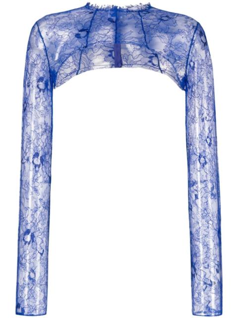Off-White lace cropped top