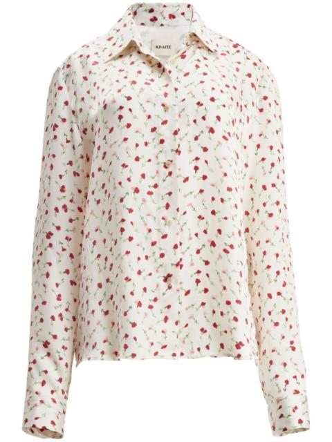 KHAITE Argo rose-print shirt