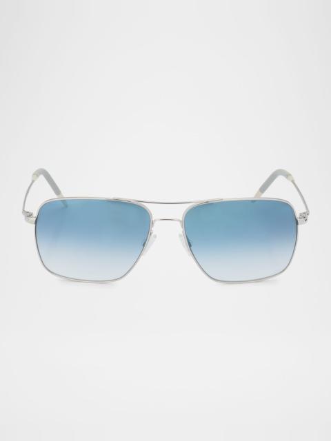 Oliver Peoples Men's Clifton Metal Navigator Sunglasses