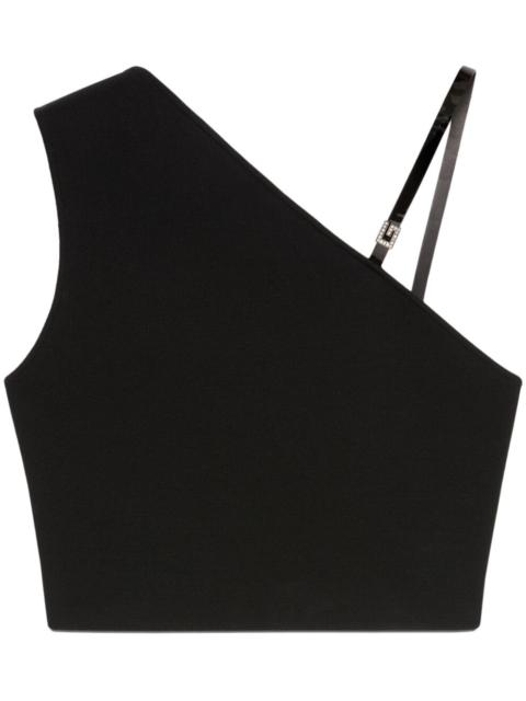 asymmetric knitted crop top