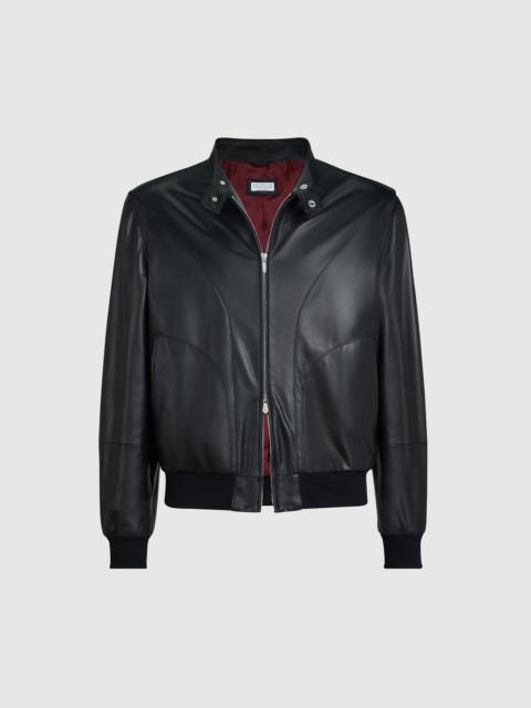 Brunello Cucinelli Polished nappa leather pilot jacket