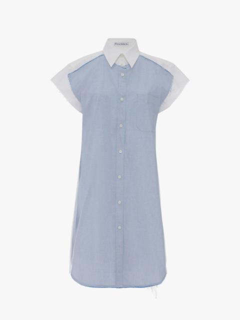JW Anderson DOUBLE LAYER SLEEVELESS MINI SHIRT DRESS