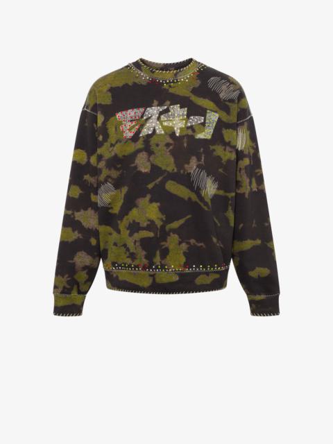 Moschino MOSCHINO KATAKANA LOGO CAMOUFLAGE SWEATSHIRT