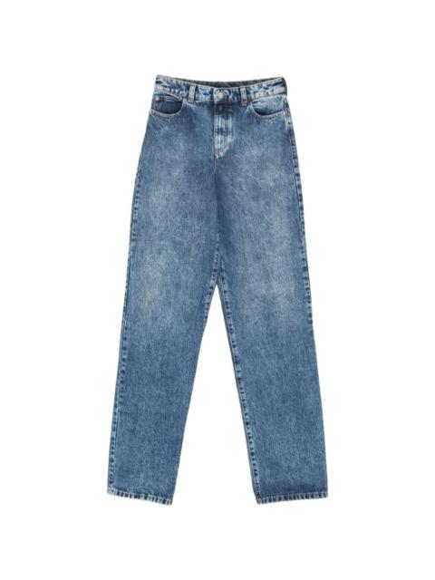 EMPORIO ARMANI acid-wash straight-leg jeans
