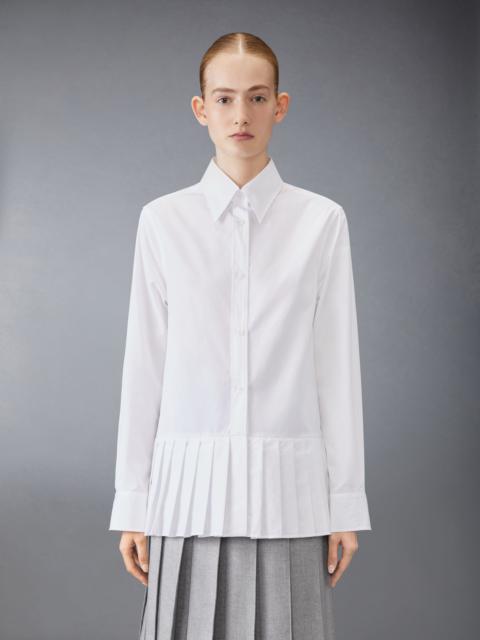 Thom Browne Poplin Pleated Easy Fit Shirt
