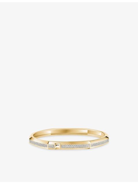 MESSIKA Moderniste Pave Medium 18ct Gold And 0.75ct Diamond Bangle Bracelet
