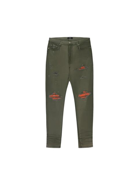 Amiri MX1 Bandana Skinny Jeans 'Military Green'