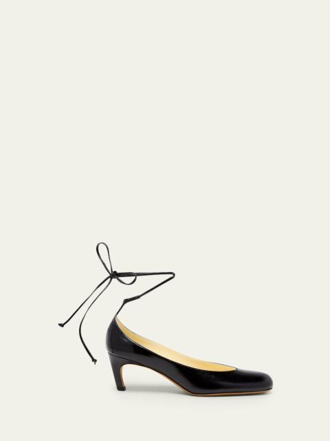 Proenza Schouler Uma Leather Ankle-Tie Pumps
