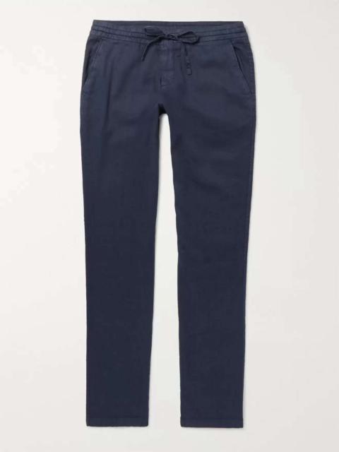 Slim-Fit Stretch Linen and Cotton-Blend Drawstring Trousers